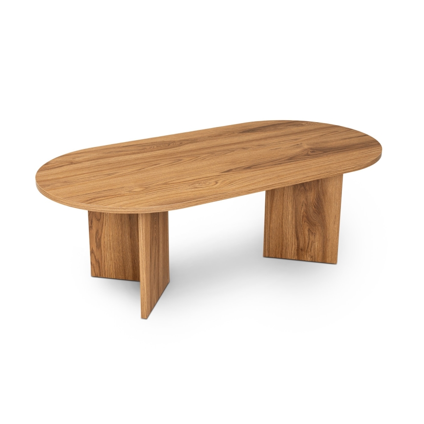 Koffie Tafel OVAL 60x120 cm bruin