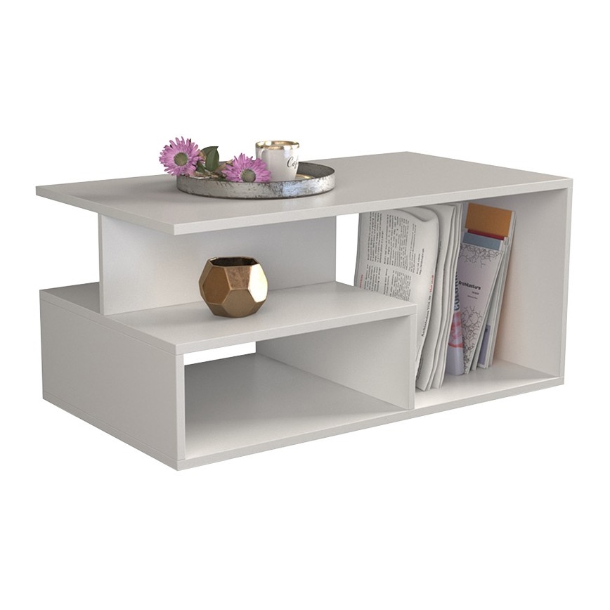 Koffie Tafel PRIMA 43x90 cm wit