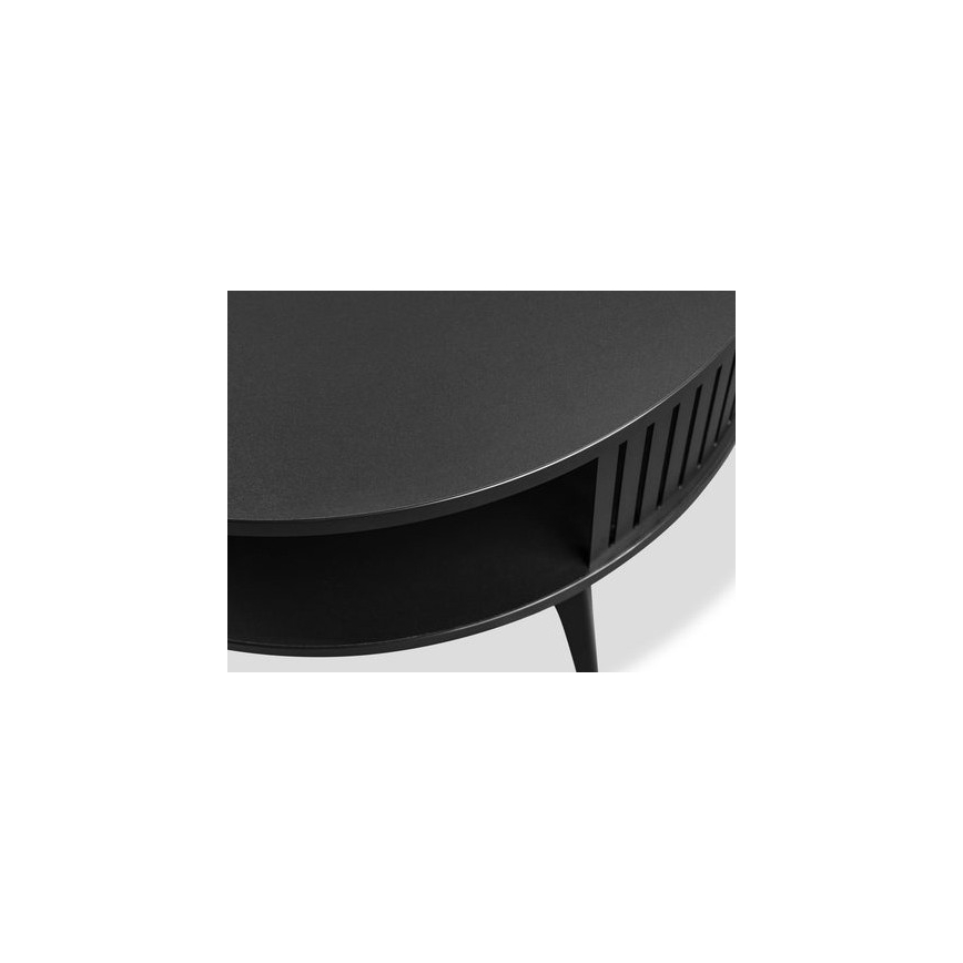 Koffie Tafel ROENNI 44x75 cm zwart/goud eiken