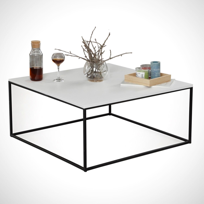 Koffie Tafel ROYAL 43x75 cm zwart/wit