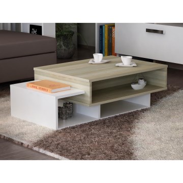 Koffie Tafel TAB 32x105 cm beige/wit