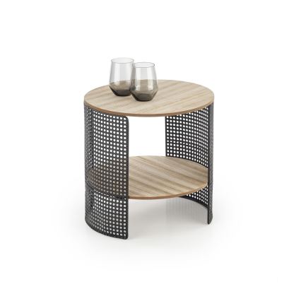 Koffie Tafel TRAFICA 41x41 cm zwart/beige