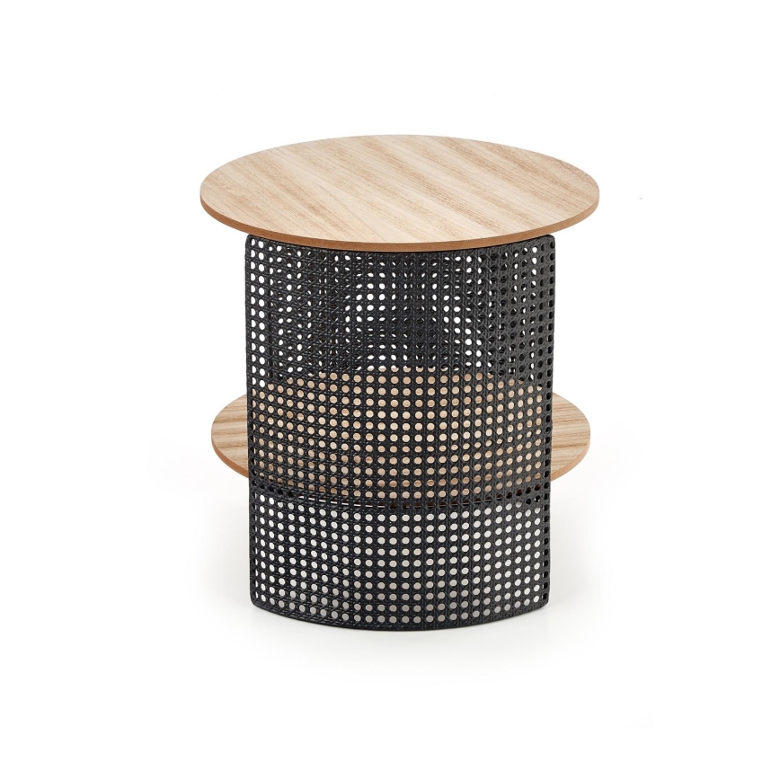Koffie Tafel TRAFICA 41x41 cm zwart/beige
