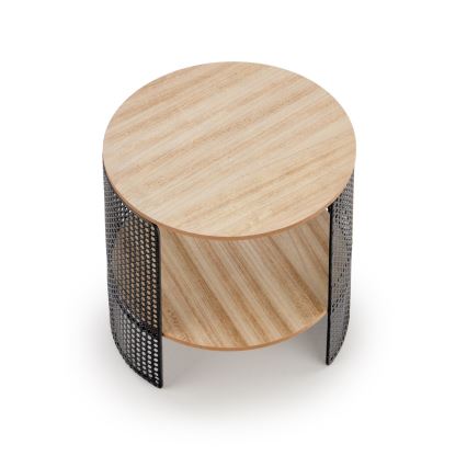 Koffie Tafel TRAFICA 41x41 cm zwart/beige