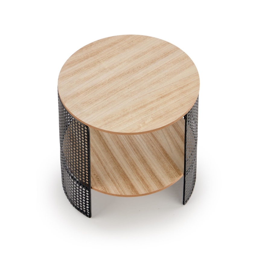 Koffie Tafel TRAFICA 41x41 cm zwart/beige