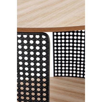 Koffie Tafel TRAFICA 41x41 cm zwart/beige