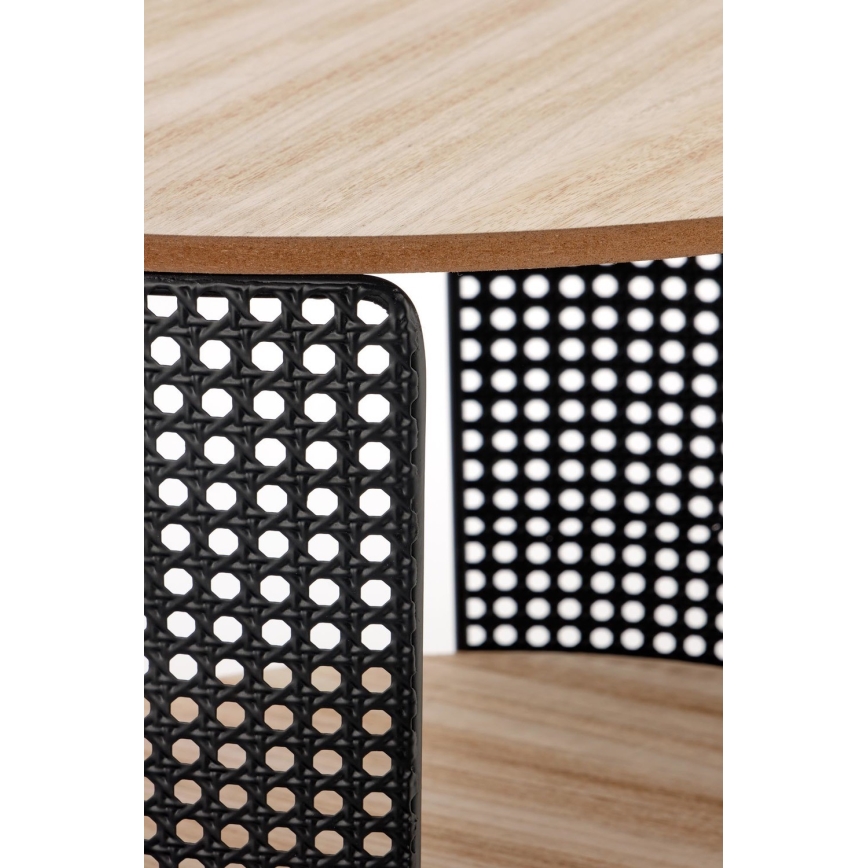 Koffie Tafel TRAFICA 41x41 cm zwart/beige