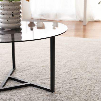 Koffie Tafel TRIO 42x75 cm zwart