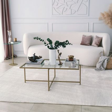 Koffie Tafel ZON 35x94 cm goud/doorzichtig