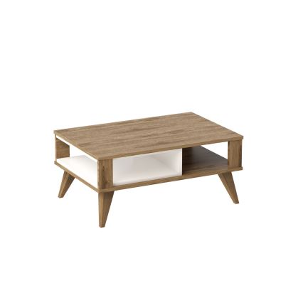 Koffietafel IONIS 40x90 cm bruin/wit