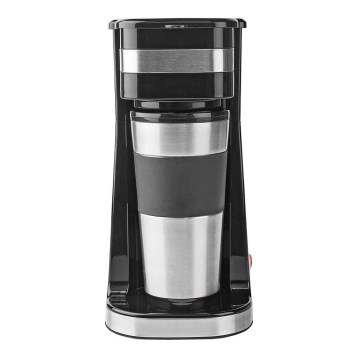 Koffiezetapparaat voor één mok (0,4 l) met reisbeker