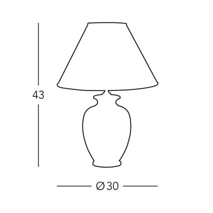 Kolarz 0014.70 - Lampe de table GIARDINO 1xE27/100W/230V d. 30 cm