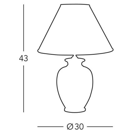 Kolarz 0014.73.4 - Lampe de table GIARDINO 1x E27/100W/230V