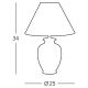 Kolarz 0014.73S.4 - Lampe de table GIARDINO 1x E27/100W/230V