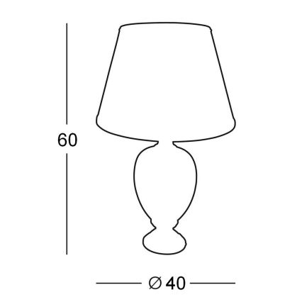 Kolarz 0094.70 - Lampe de table DAMASCO 1xE27/100W/230V