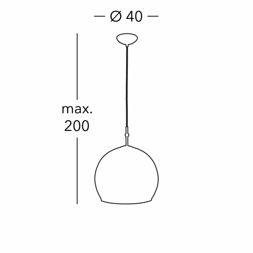 Kolarz 0392.31L.3.Aq.Ch - Hanglamp aan een koord LUNA 1xE27/60W/230V 24K goud