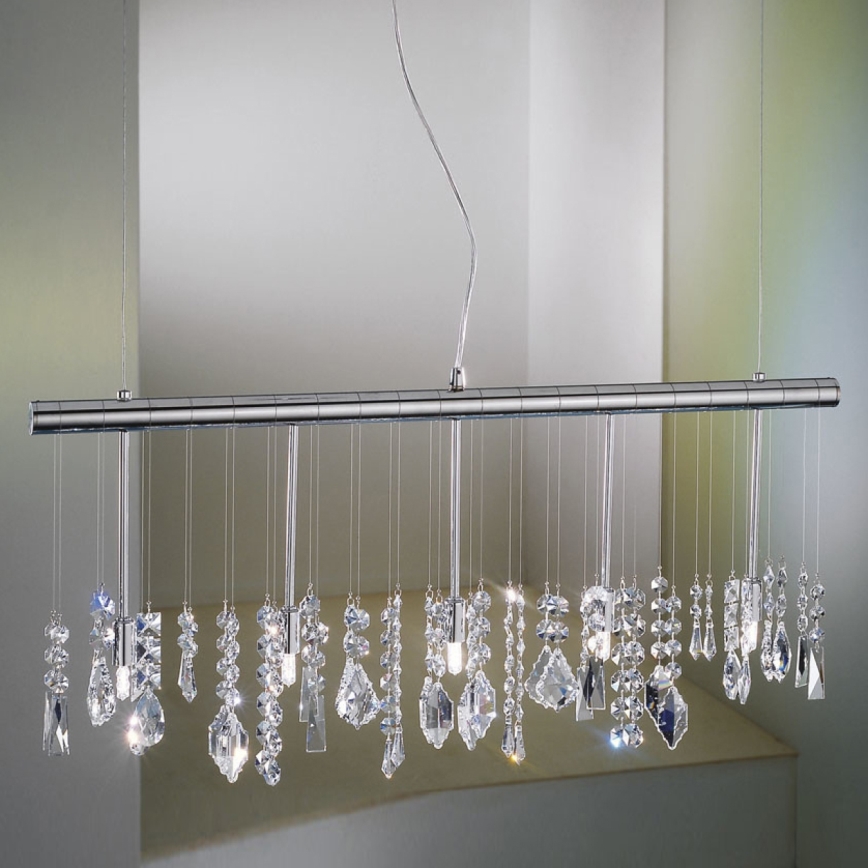 Kolarz 104.85.5 - Kristallen hanglamp aan een koord STRETTA 5xG9/40W/230V glanzend chroom