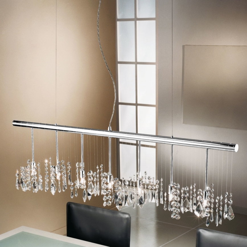 Kolarz 104.87.5 - Kristallen hanglamp aan een koord STRETTA 7xG9/40W/230V glanzend chroom
