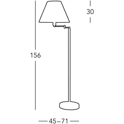 Kolarz 264.41.4 - Lampadaire HILTON 1x E27/60W/230V