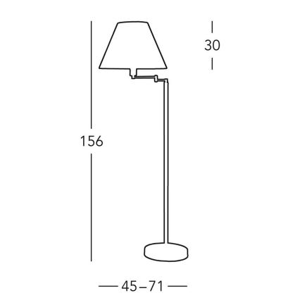 Kolarz 264.41.6 - Lampadaire HILTON 1xE27/60W/230V