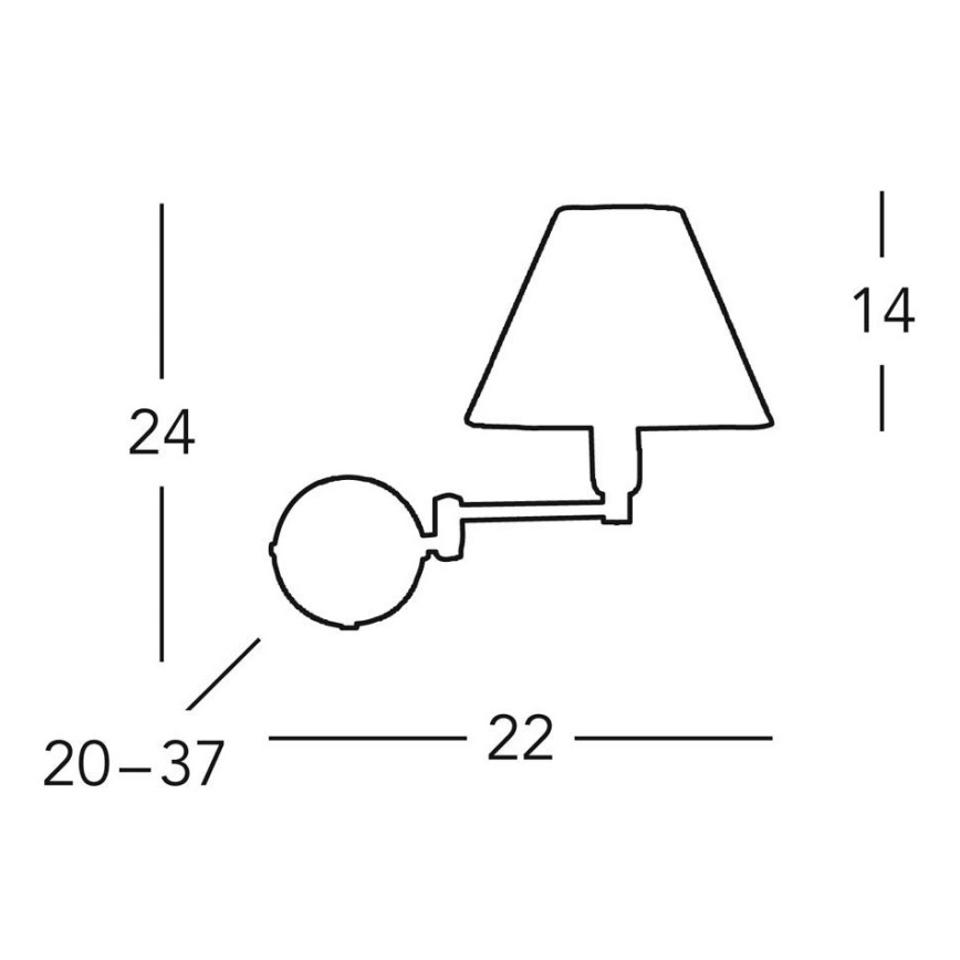 Kolarz 264.61.7 - Wandlamp HILTON 1xE14/40W/230V