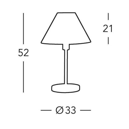 Kolarz 264.70.6 - Lampe de table HILTON 1xE27/60W/230V