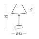 Kolarz 264.70.7 - Lampe de table HILTON 1xE27/60W/230V