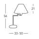 Kolarz 264.71.6 - Lampe de table HILTON 1xE27/60W/230V