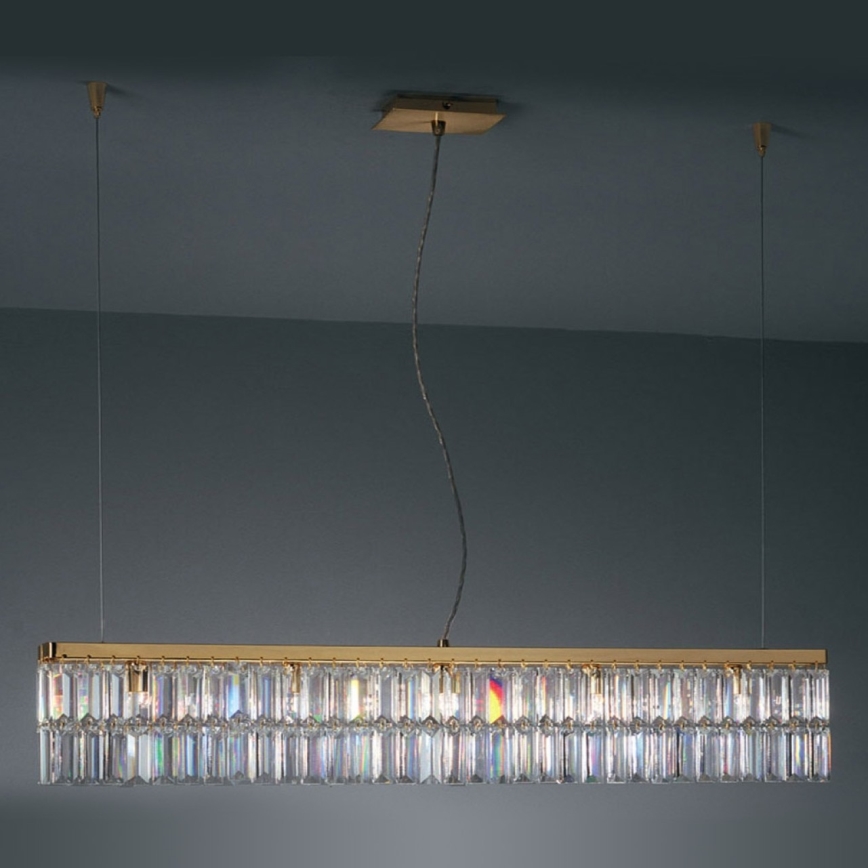 Kolarz 314.87.3 - Kristallen hanglamp aan een koord PRISMA 7xG9/25W/230V 24K goud