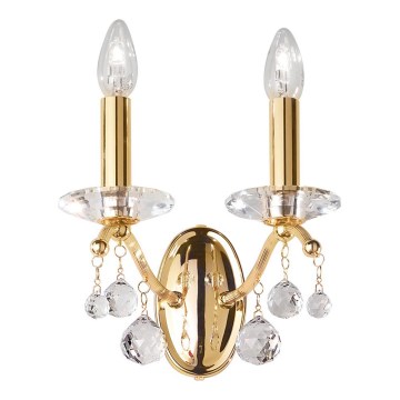 Kolarz 3234.62.3.KoT - Applique murale en cristal CARMEN, 2xE14/60W/230V, finition en or 24K