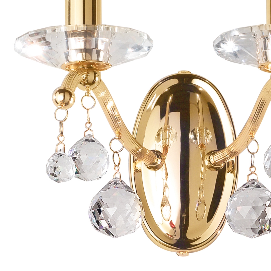 Kolarz 3234.62.3.KoT - Applique murale en cristal CARMEN, 2xE14/60W/230V, finition en or 24K