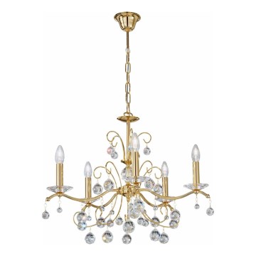 Kolarz 3234.85.3.KoT - Kristallen hanglamp aan een ketting CARMEN 5xE14/60W/230V 24K goud