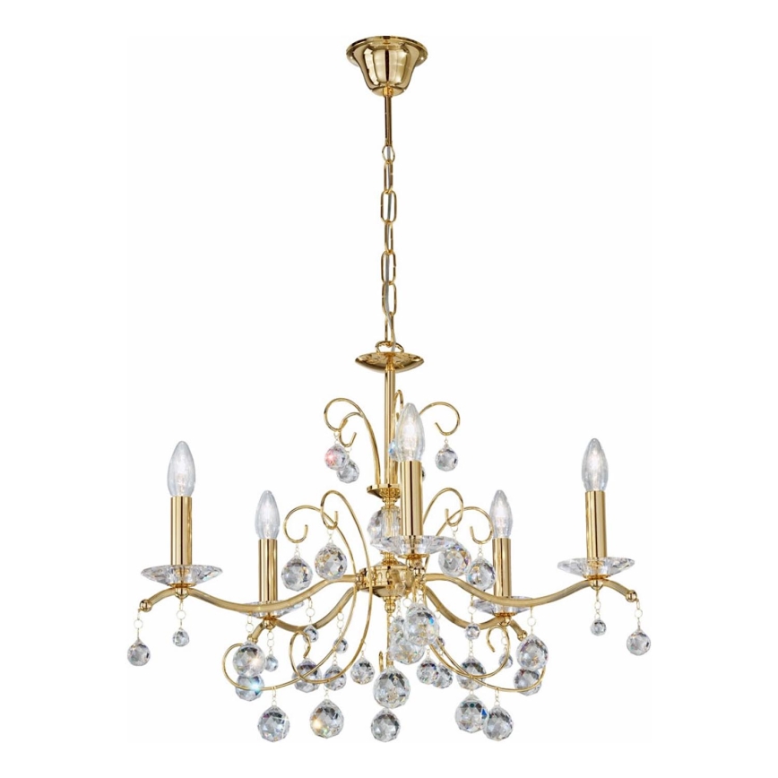 Kolarz 3234.85.3.KoT - Kristallen hanglamp aan een ketting CARMEN 5xE14/60W/230V 24K goud