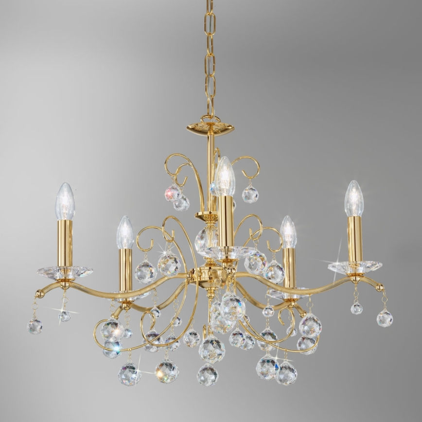 Kolarz 3234.85.3.KoT - Kristallen hanglamp aan een ketting CARMEN 5xE14/60W/230V 24K goud