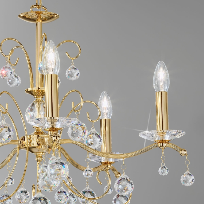 Kolarz 3234.85.3.KoT - Kristallen hanglamp aan een ketting CARMEN 5xE14/60W/230V 24K goud