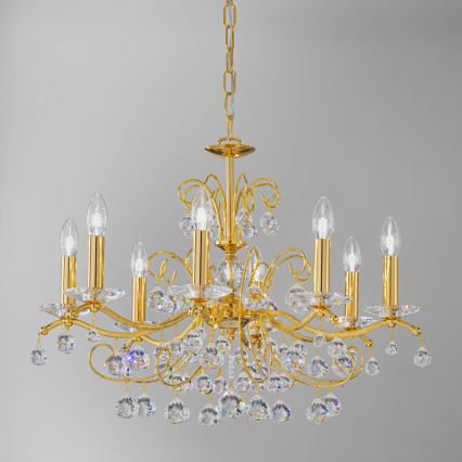 Kolarz 3234.88.3.KoT - Lustre en cristal suspendu sur chaîne CARMEN 8xE14/60W/230V or 24K