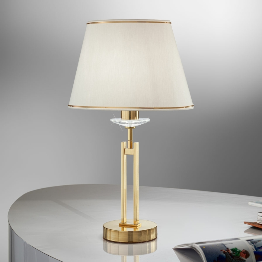 Kolarz 330.71.8C - Kristallen tafellamp IMPERIAL 1xE27/60W/230V goud/beige