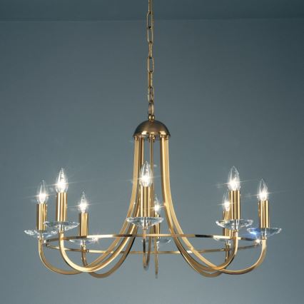 Kolarz 330.88.8C - Kristallen hanglamp aan een ketting IMPERIAL 8xE14/60W/230V goud