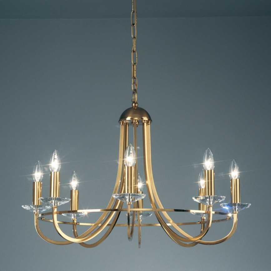 Kolarz 330.88.8C - Kristallen hanglamp aan een ketting IMPERIAL 8xE14/60W/230V goud