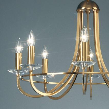 Kolarz 330.88.8C - Kristallen hanglamp aan een ketting IMPERIAL 8xE14/60W/230V goud