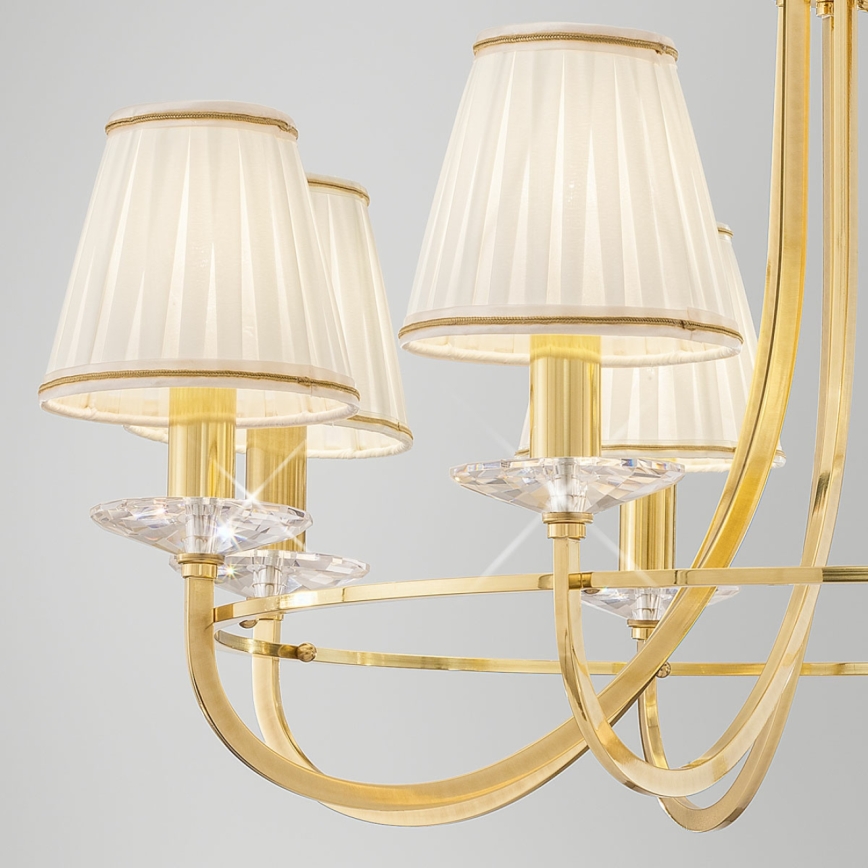 Kolarz 330.88.8C - Kristallen hanglamp aan een ketting IMPERIAL 8xE14/60W/230V goud