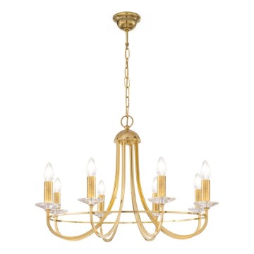Kolarz 330.88.8C - Suspension chaîne en cristal IMPERIAL 8xE14/60W/230V doré