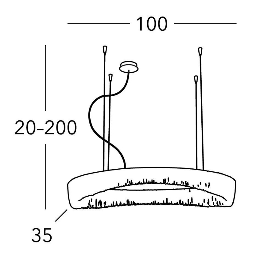 Kolarz 5324.31250 - Hanglamp aan een koord CLOUD 12xG9/40W/230V