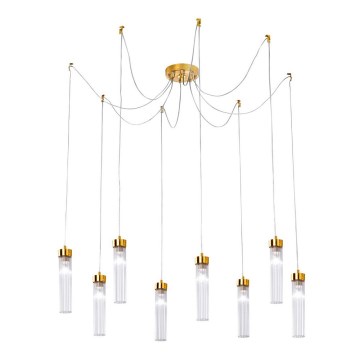Kolarz 6009.30830 - Hanglamp aan een koord RAGGIO 8xE14/25W/230V spin 24K goud