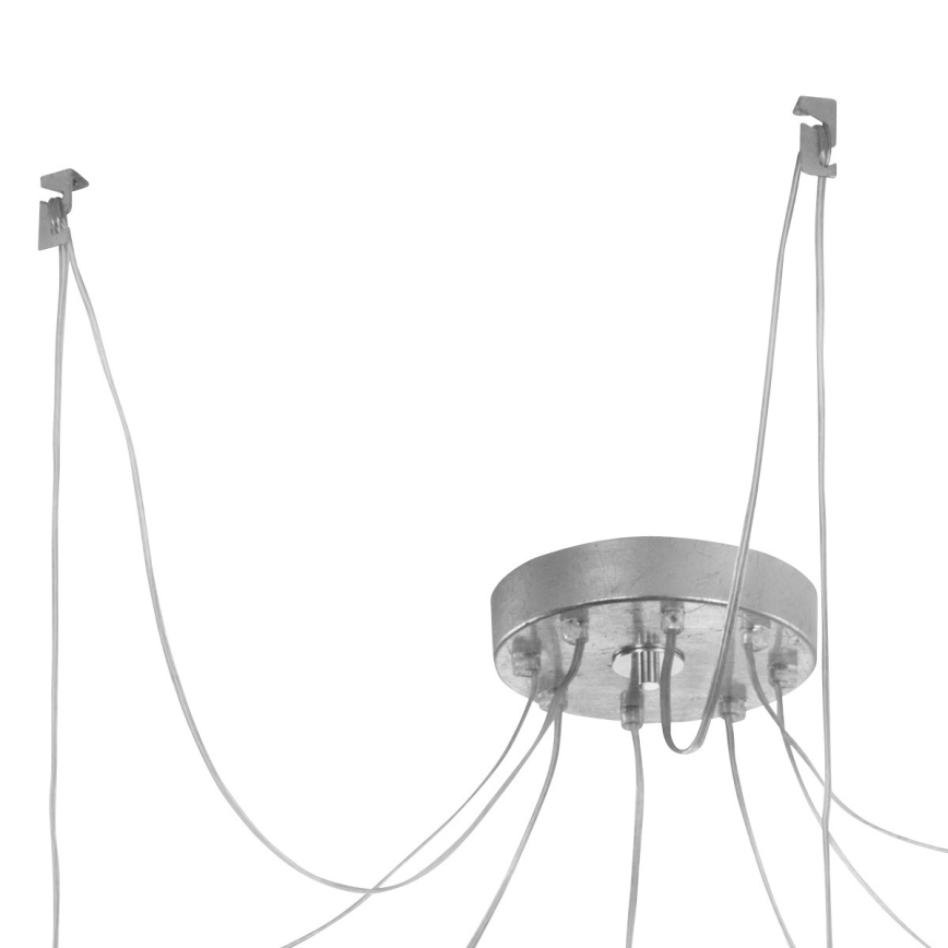 Kolarz 6009.30850 - Hanglamp aan een koord RAGGIO 8xE14/25W/230V spin zilver
