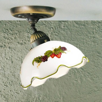 Kolarz 731.10.113 - Opbouwkroonluchter NONNA 1xE27/75W/230V Ø 20 cm wijn/aardbei