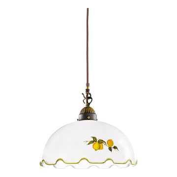 Kolarz 731.30.117 - Hanglamp aan kabel NONNA 1xE27/75W/230V Ø 30 cm met citroenmotief