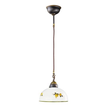 Kolarz 731.30.129 - Hanglamp aan een koord NONNA 1xE27/75W/230V diameter 30 cm citroenen