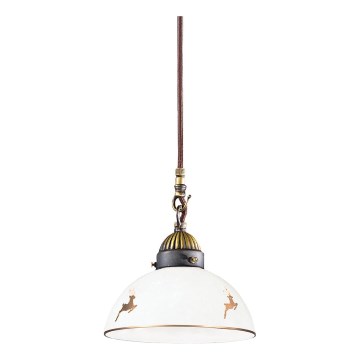 Kolarz 731.30.150 - Elegante hanglamp aan kabel NONNA 1x E27/75W/230V Ø 20 cm met hertendesign in roségoud