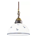 Kolarz 731.30.16 - Suspension filaire NONNA 1xE27/75W/230V d. 20 cm bleu